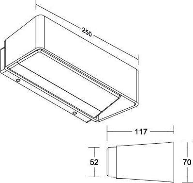 Actual product image Brumberg Surface-mounted LED wall light (1000 lm)