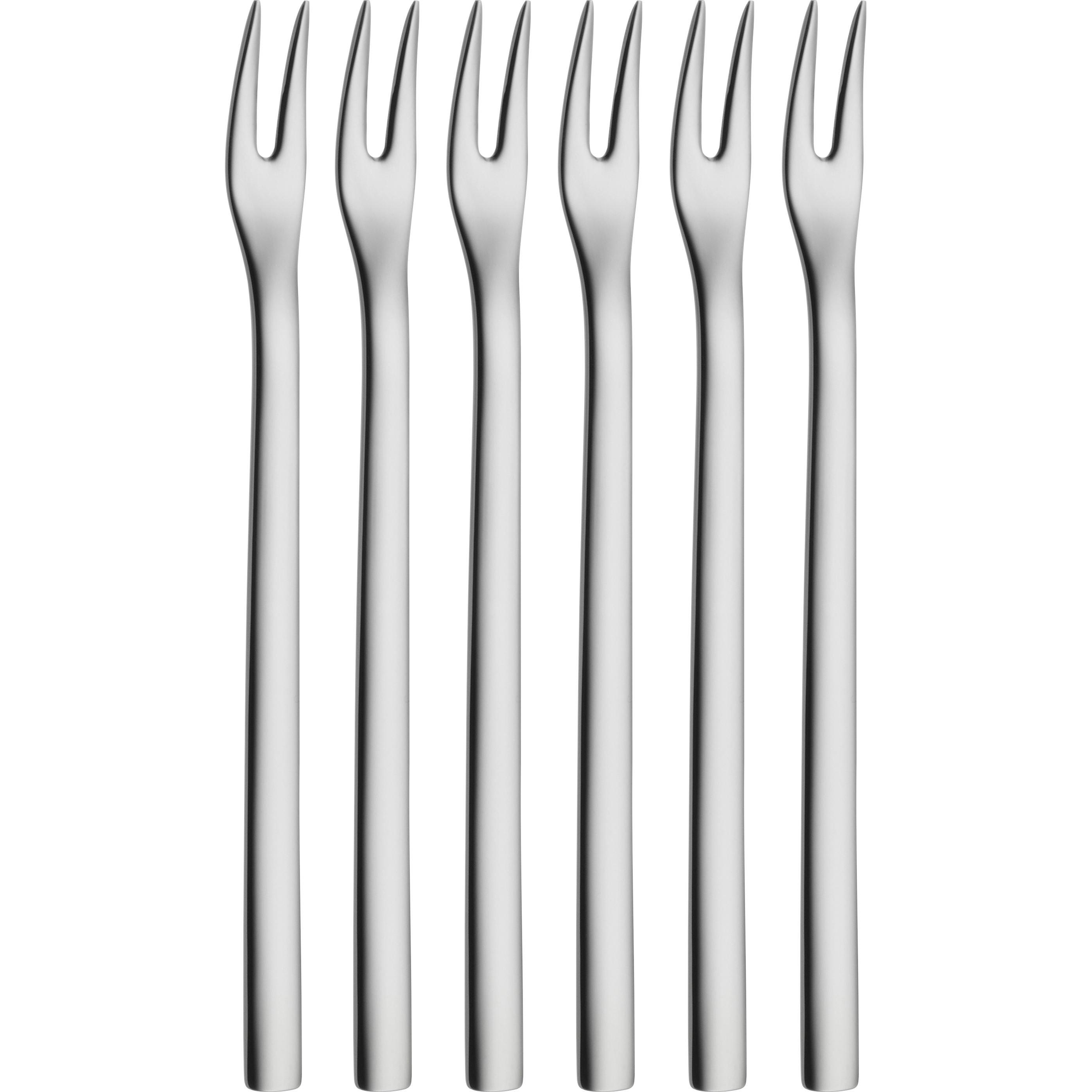 WMF Bowlegabel Set 6tlg Picker 12,5cm Nuova Edelstahl poliert, Besteck, Silber
