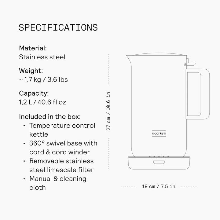 Actual product image Aarke Kettle (1.20 l)
