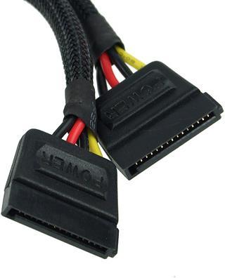 Actual product image Phobya SATA power Y-cable SATA socket to 2x SATA plug 15cm Sc