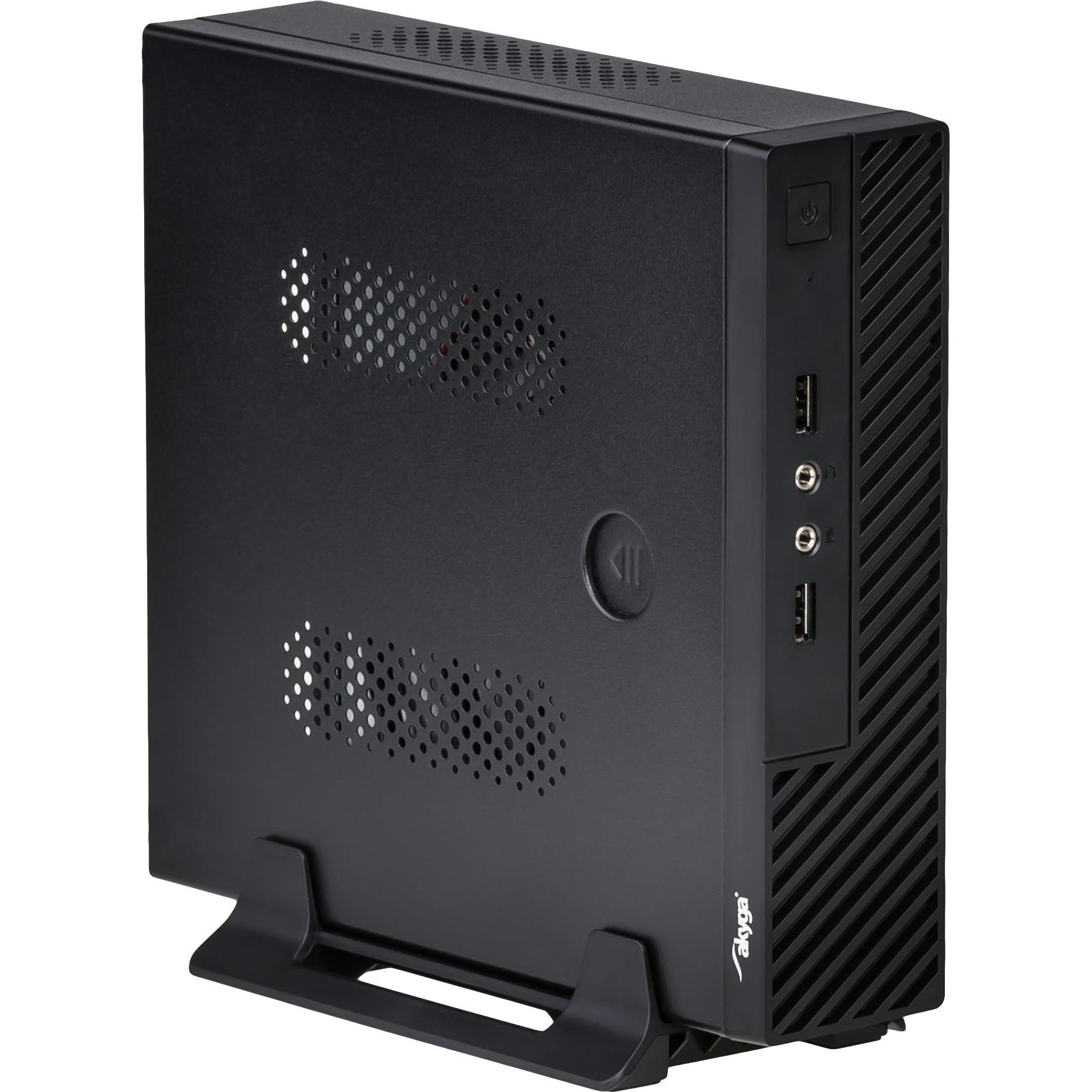 Akyga AK-100-01BK (Mini-ITX), PC Gehäuse, Schwarz