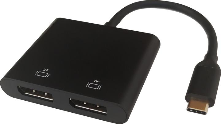 Immagine prodotto Deltaco HUB USB-C til 2 x Displayport 4K/60Hz (USB-C, 10 cm)