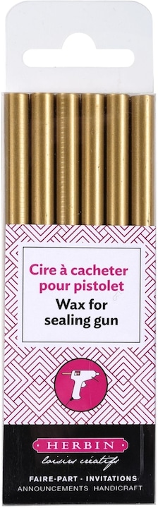 Image du produit Herbin 6 Batons de cire pour pistolet - or
