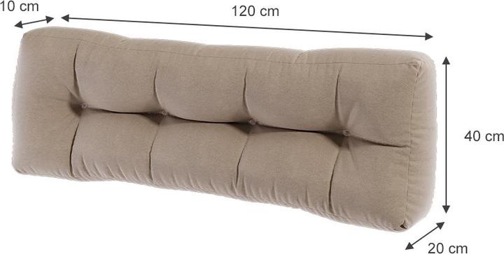 Produktbild Vicco Palettenkissen Flocken (120 x 40 x 20 cm)
