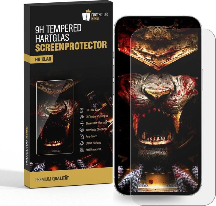Actual product image Protectorking 1x 3D A++ real tempered 9H armoured glass CLEAR (1 Piece, Apple iPhone 13 mini)