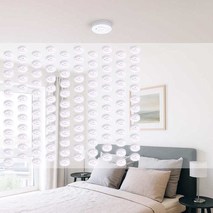 Produktbild Wiltec 120x Rauchmelder 9-V-Batterie Feuermelder HUSH-Funktion Brandschutzmelder