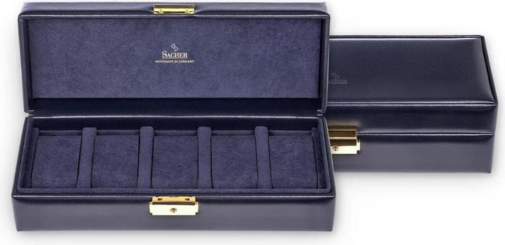 Produktbild Sacher 1015.301.014023 - Uhrenetui für 5 Uhren acuro navy (Leder)