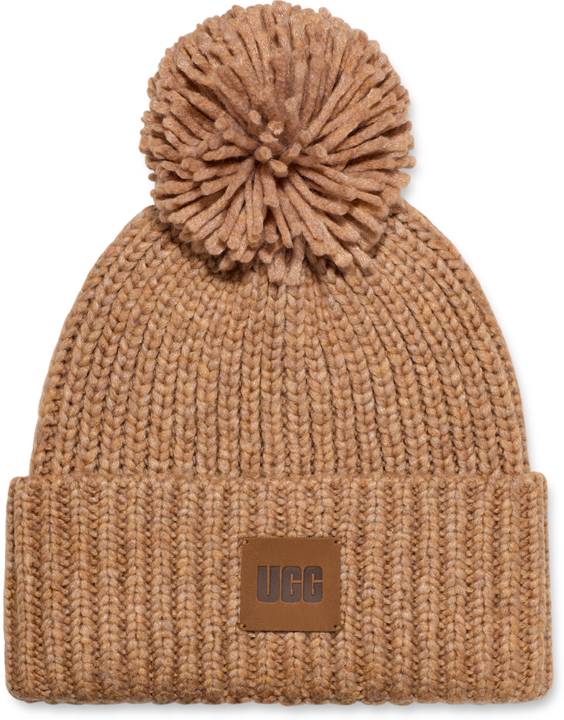 Actual product image Ugg W'S Chunky Rip Knit Beanie W Pom (One size)