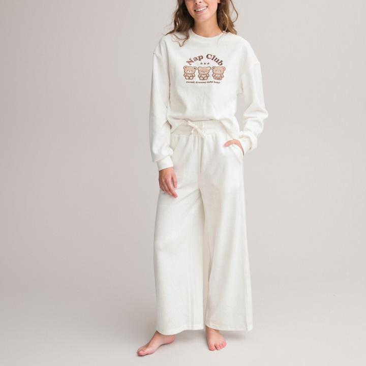 Image du produit La Redoute Collections Pyjama en velours avec motif ourson (170)