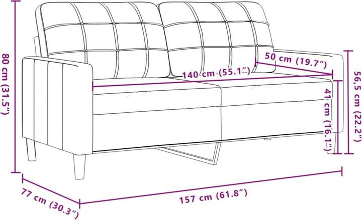 Actual product image vidaXL Lakeisha (2 person sofa, 3-seater)