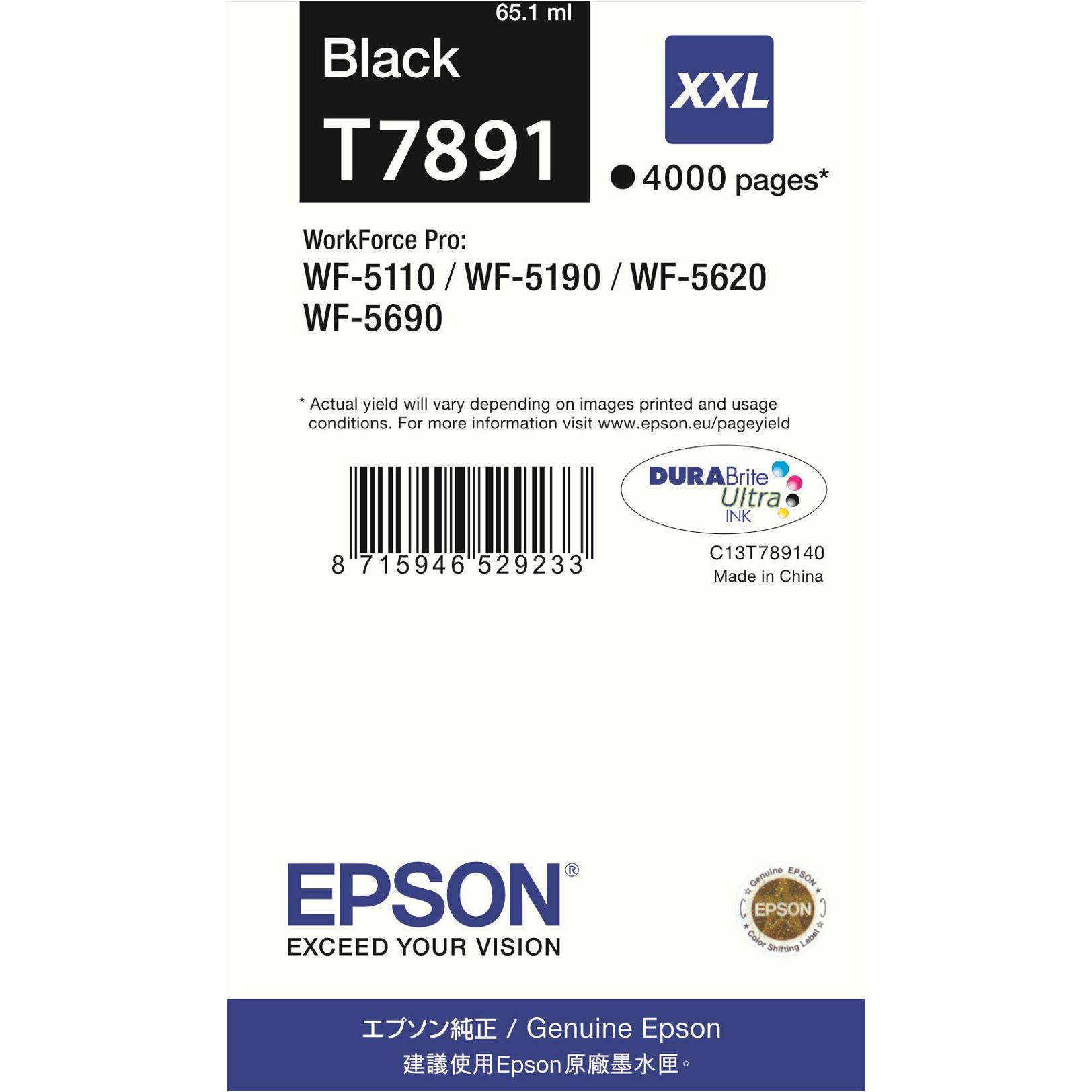Epson, Druckerpatrone, T7891 DuraBrite Ultra (BK)