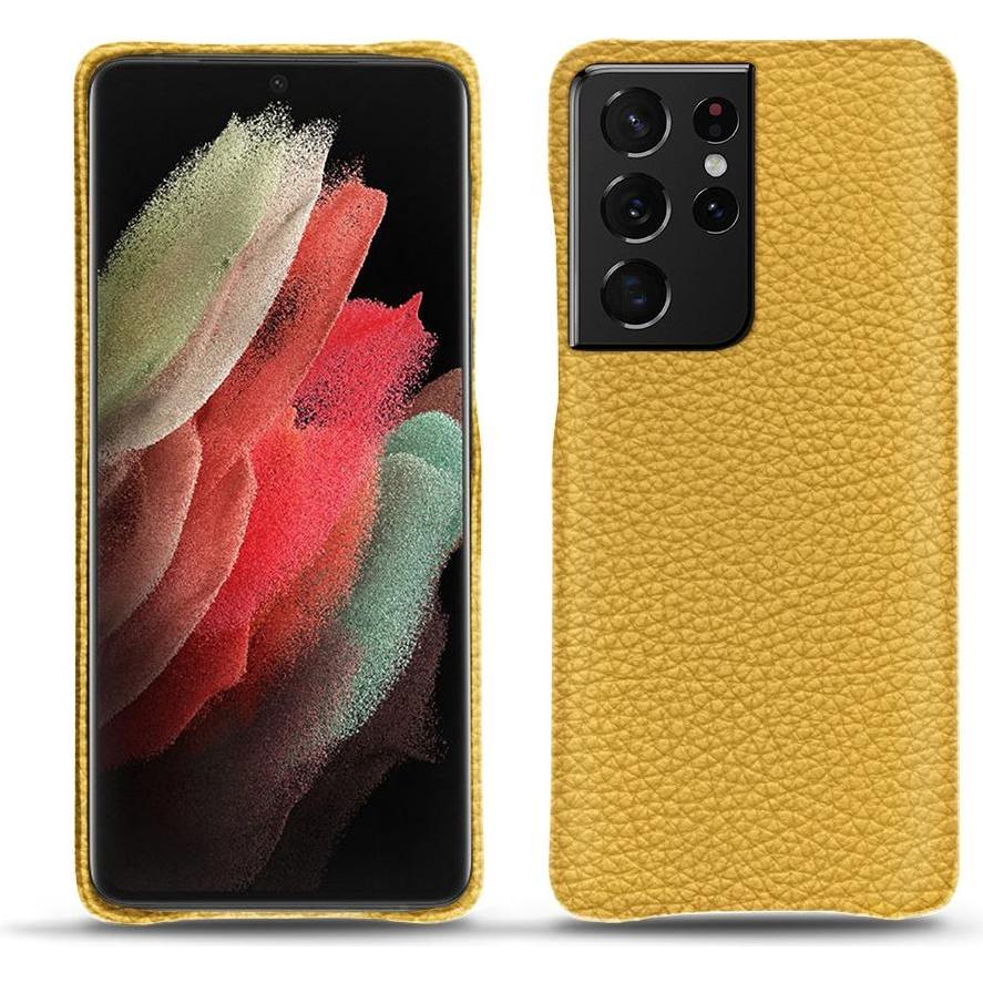 Noreve Lederschutzhülle (Samsung Galaxy S21 Ultra), Smartphone Hülle, Orange