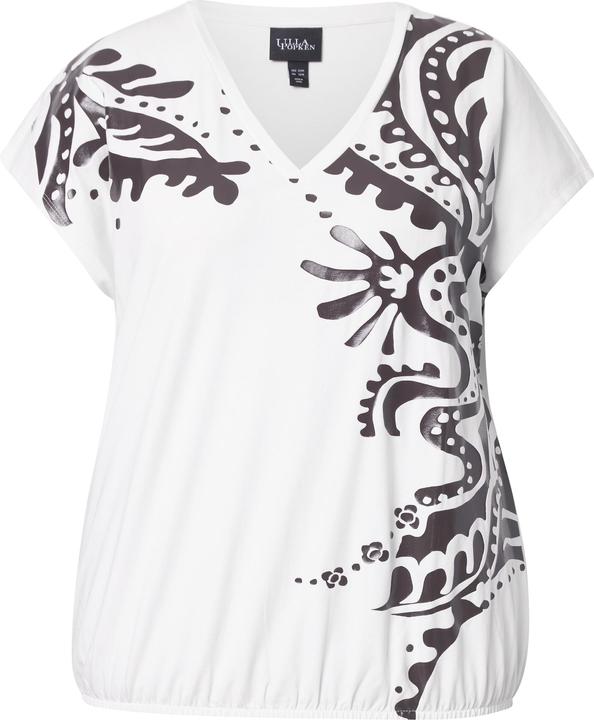 Actual product image Ulla Popken Paisley Motif Cap Sleeve Tee (46, 48)