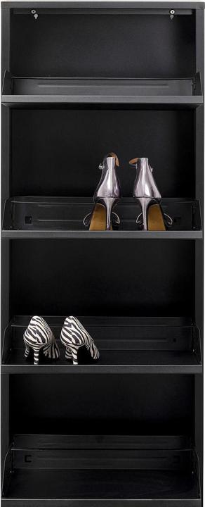 Produktbild Kare Design Schuhkipper Caruso 4-er Schwarz (MO) (15 x 50 x 136 cm)