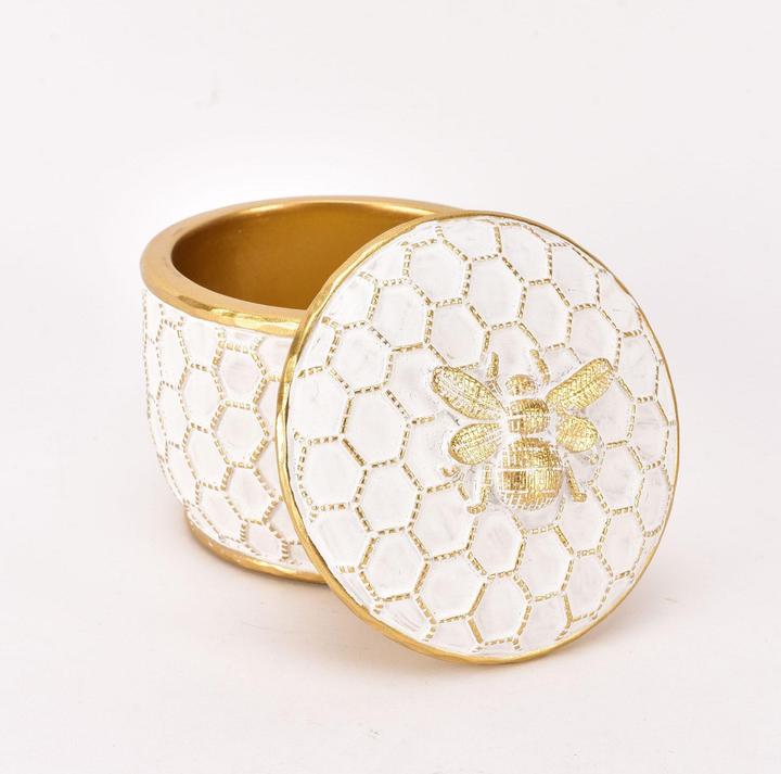 Actual product image Hestia Honey Bee Resin Trinket Box