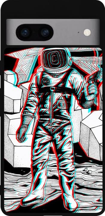 Image du produit PhoneLook Coque Silicone rigide noir Anaglyph Astronaut (Google Pixel 7a)