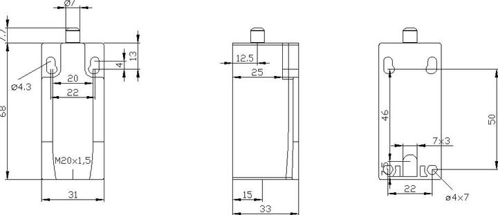 Produktbild Siemens Begrenzungsschalter 31 mm Rundst 2NO/1NC