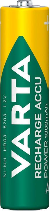 Actual product image Varta Recharge Accu Power (2 pcs., AAA / LR03 / Micro / R03 / AM4 / MN2400 / KR03, 1000 mAh)