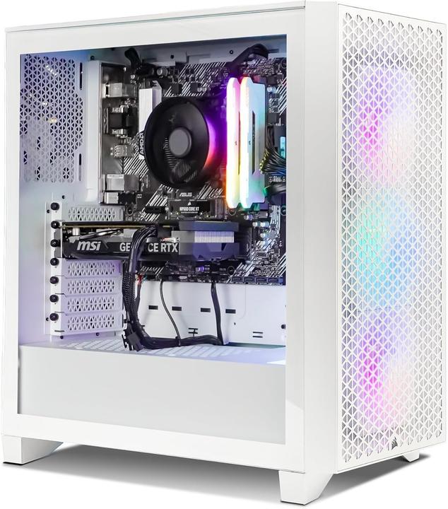 Immagine prodotto Corsair PC da gioco iCUE AMD 4060v2 bianco con AMD, 3000D RGB, Windows 11 Pro (1000 GB, 16 GB, GeForce RTX 4060)