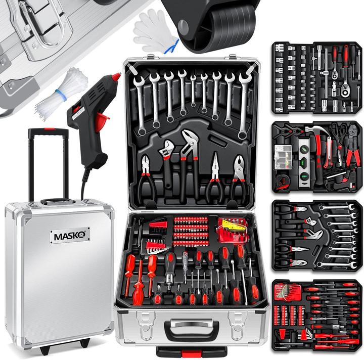 Image du produit Masko 969 pcs. Boîte à outils couleur argent (969 pièces)