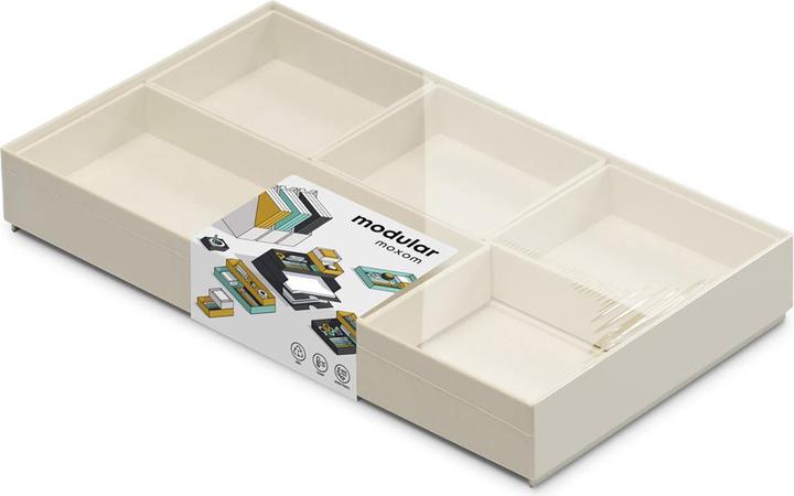 Produktbild Moxom Behälter-Set Modular Tray, 250x170x35mm, 5 Stück, weiss