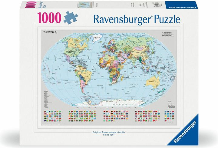 Actual product image Ravensburger The world map (1000 pieces)
