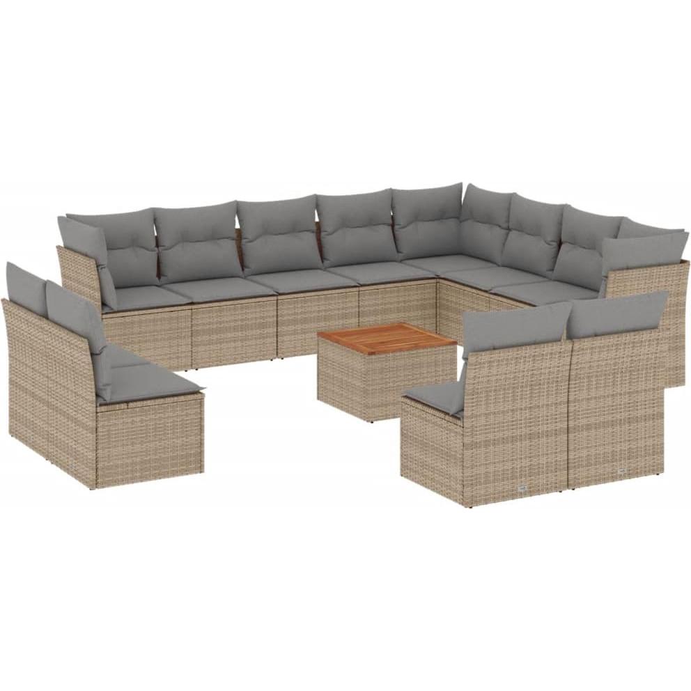 VidaXL, Gartenlounge, 10-tlg. Garten-Lounge-Set mit Kissen
