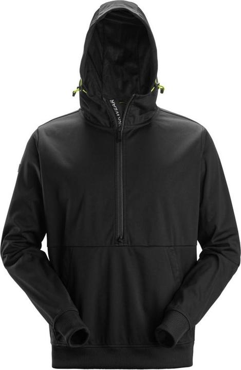 Actual product image Snickers Workwear 84002500005 FlexiWork, Windblocker Stretch Hoodie mit halbem Reissverschluss Lime M (M)