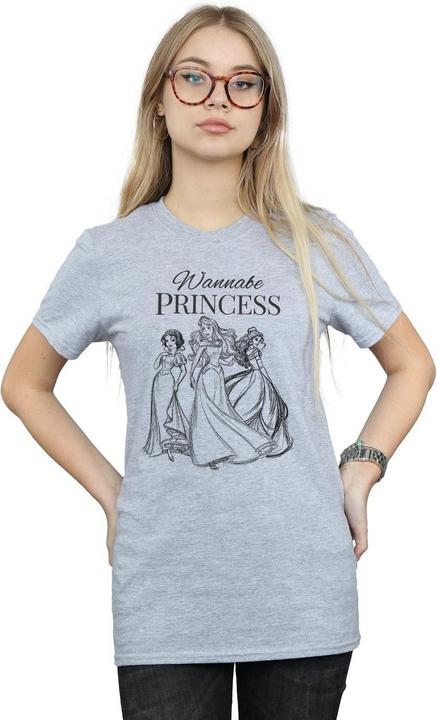 Actual product image Disney Princess Womens/Ladies Wannabe Princess Cotton Boyfriend T-Shirt (L)