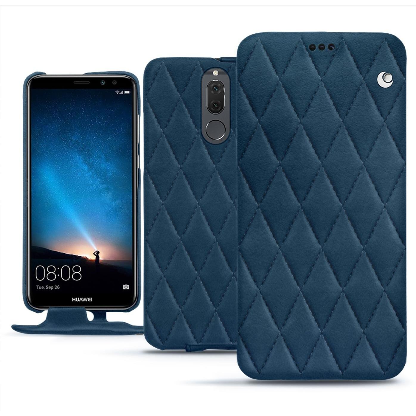 Noreve Lederschutzhülle vertikal (Huawei Mate 10 Lite), Smartphone Hülle, Blau