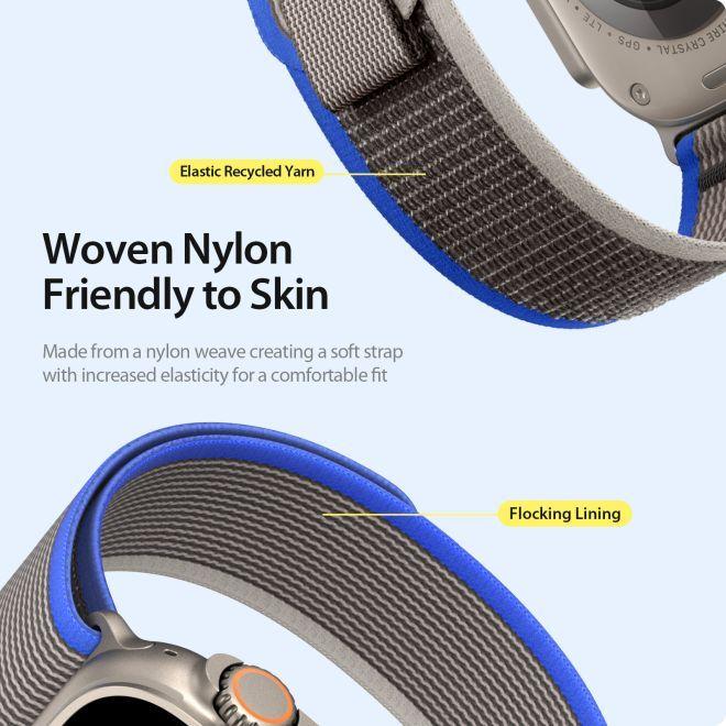 Actual product image Dux Ducis Sports Strap (44 mm, 45 mm, 42 mm, 49 mm, Nylon, Apple Watch Ultra, Apple Watch Series 2, Apple Watch Series 3, Apple Watch Series 1, Apple Watch Series 4, Apple Watch Series 5, Apple Watch Series 6, Apple Watch Series 7, Apple Watch Series 8, Apple Watch Series 9, Apple Watch SE, Apple Watch Ultra 2)