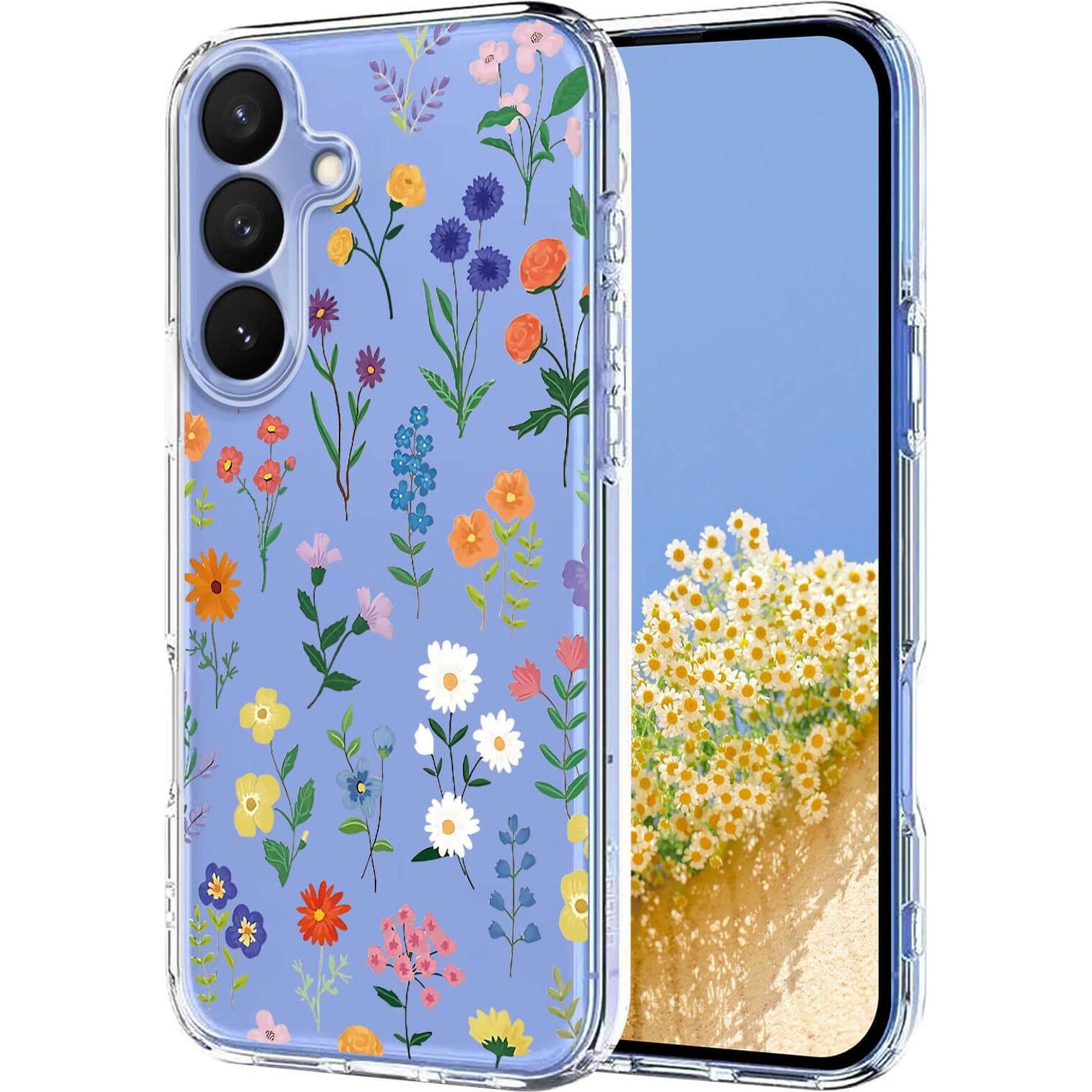 Cover-Discount Galaxy S26 - Silikon Gummi Hülle Blumen (Samsung Galaxy S26), Cover smartphone, Multicolore