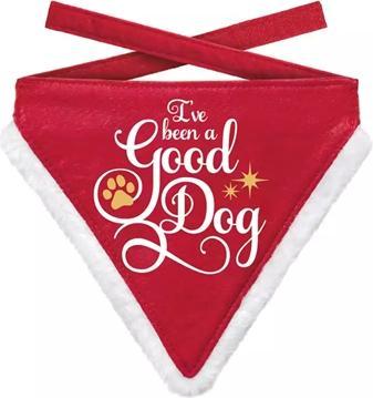 Plenty gifts kerst bandana good dog rood (Hundehalstuch)