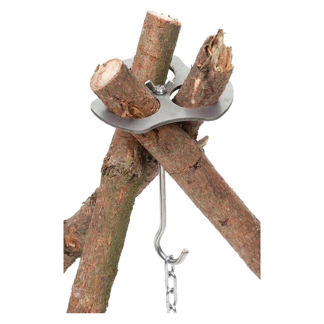Fox, Grill Schoonmaakspullen, Statiefhouder, Roestvrij Staal, Met Ketting En Haak (11.50 cm)