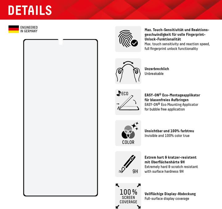 Produktbild Displex Pro Touch Eco Glass, Panzerglas (1 Stück, Samsung Galaxy S23 Ultra)
