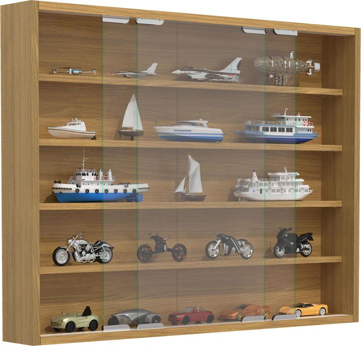 Image du produit VCM Bois verre suspendu vitrine murale vitrine collectionneur vitrine Agisa L (77 x 10 x 60 cm)