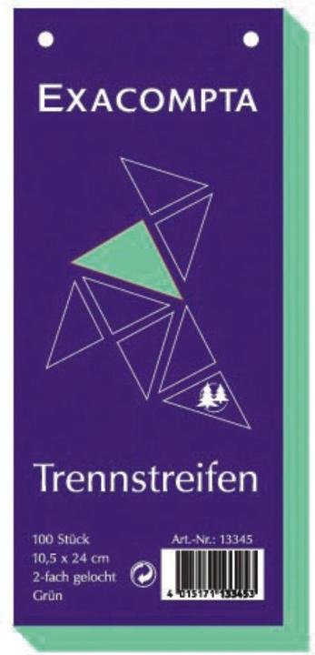 Actual product image Exacompta Separator strips 10.5 x 24 cm, 100 pcs - green