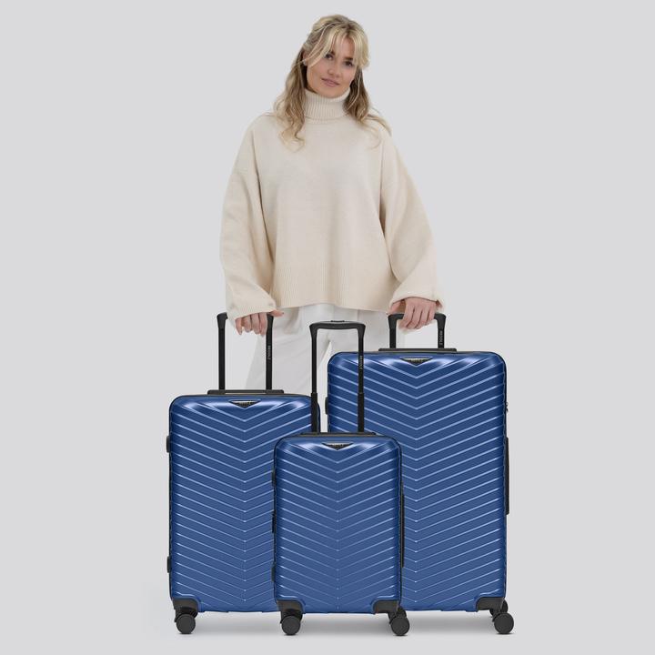 Image du produit Redolz Essentials 18 Ensemble de valises à 4 roulettes 3 pièces avec soufflet extensible (120 l)