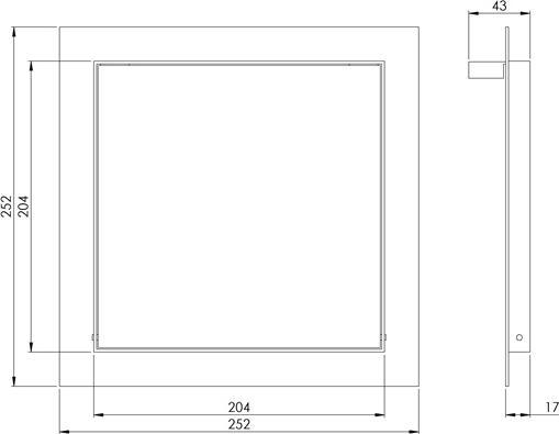 Actual product image Euro3plast REVISION DOOR FOR DRYWALL (200X200)