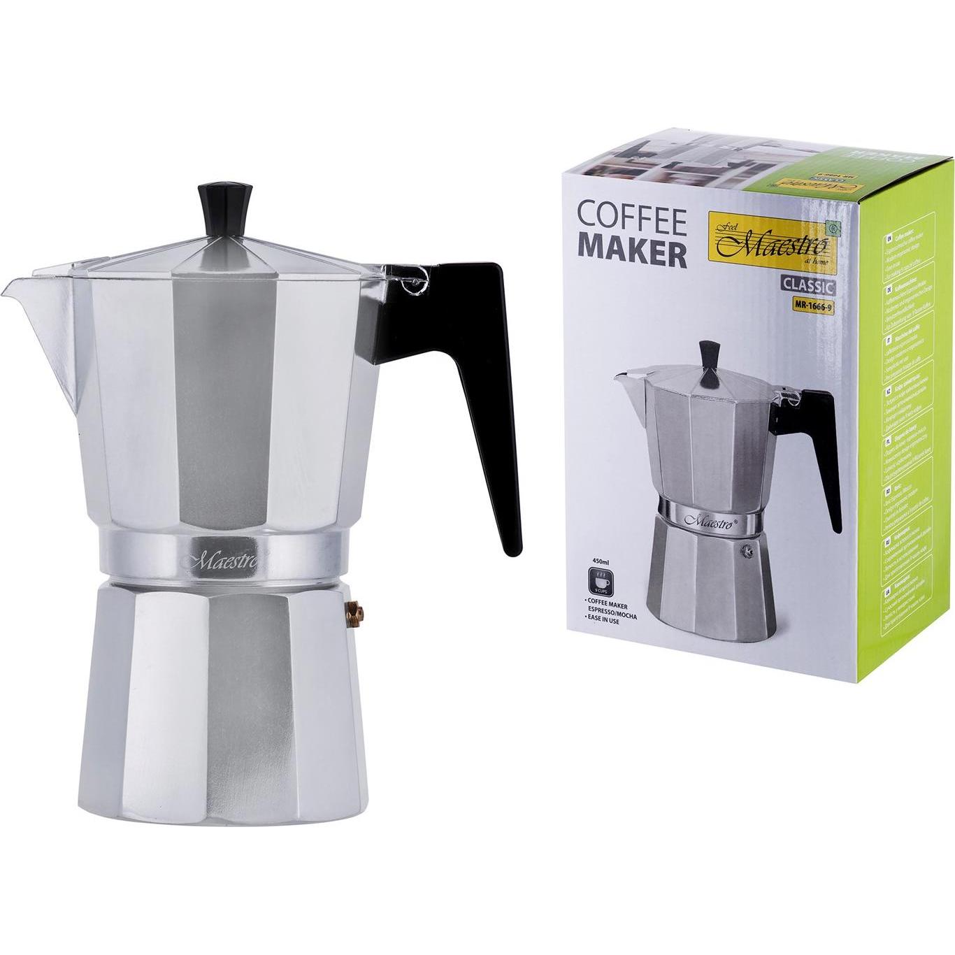 Thumbnail - Maestro Kawiarka na 9 filiżanek MR-1666-9, Espressokocher, Silber