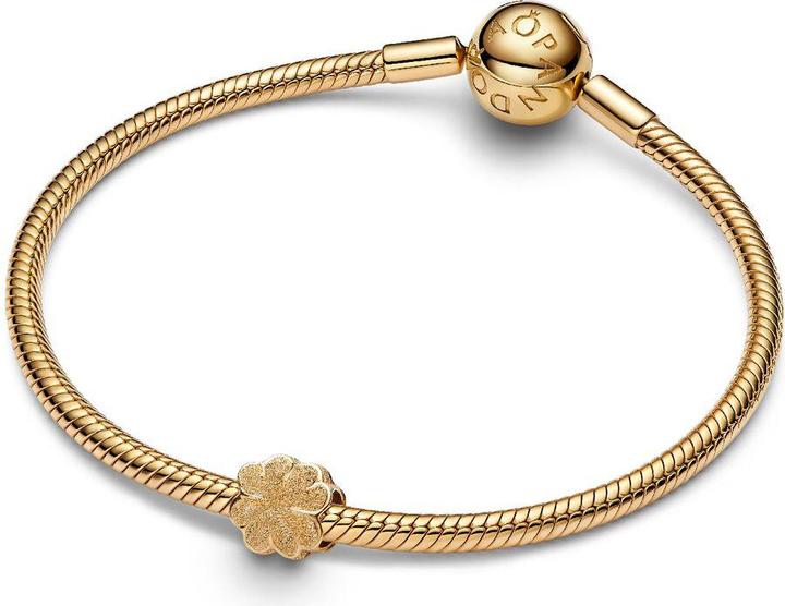 Produktbild Pandora Strukturierter Kleeblatt-Mini-Charm (Vergoldet, Edelstahl)