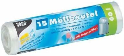 Actual product image Papstar Abfallbeutel (15 x, 60 l)