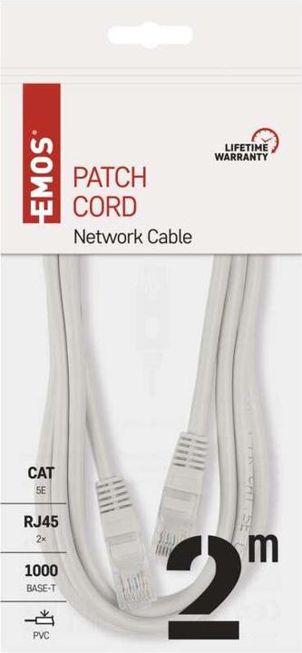 Image du produit Emos Câble PATCH UTP 5E, 2m (UTP, CAT5e, 2 m)