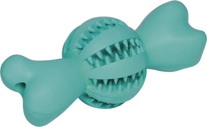 Actual product image Nobby Solid rubber ball with bone Dental Line (Ball toy dog)
