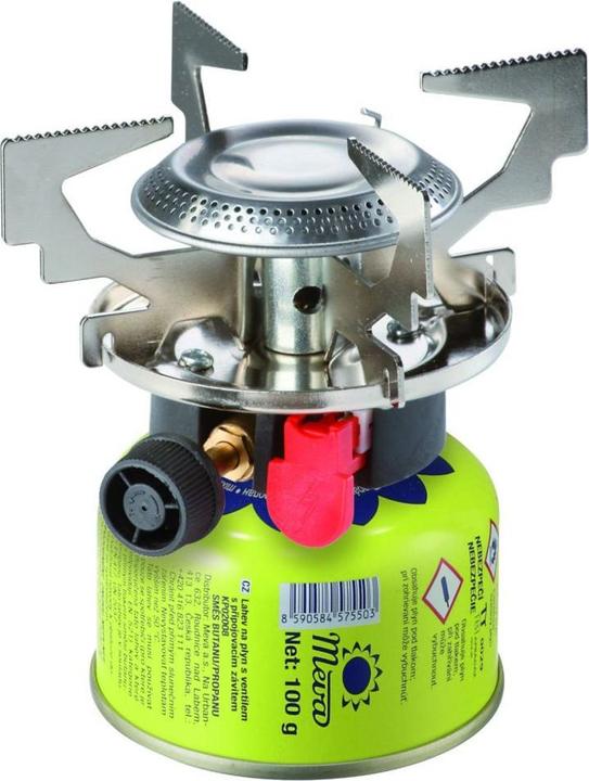 Immagine prodotto Meva Fornello a gas da campeggio con cartucce di gas (filettatura o valvola) Accenditore piezoelettrico