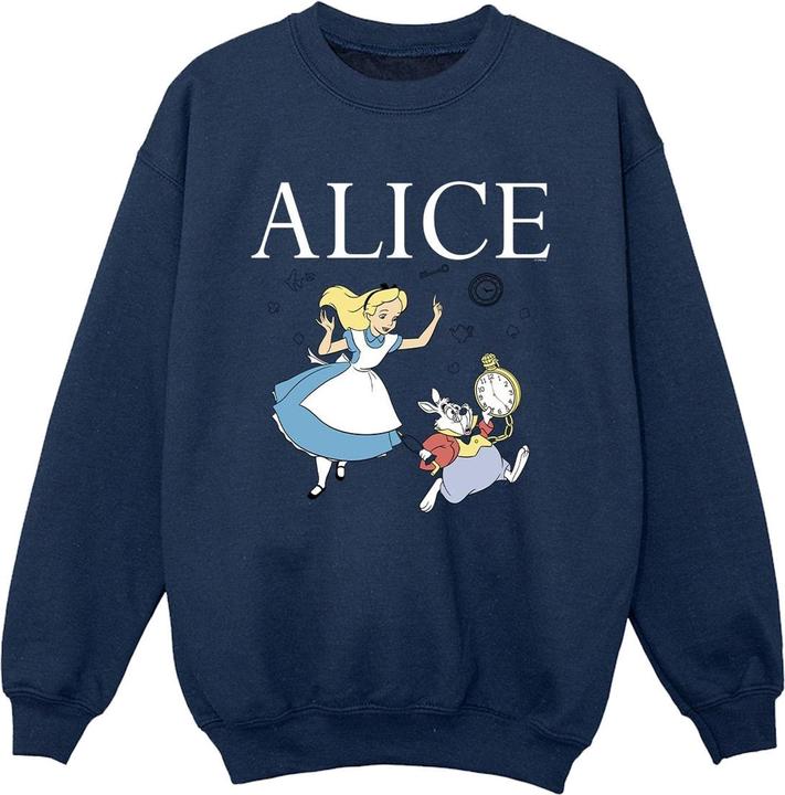 Produktbild Disney Jungen Alice im Wunderland Folgen Sie dem Kaninchen Sweatshirt (116)