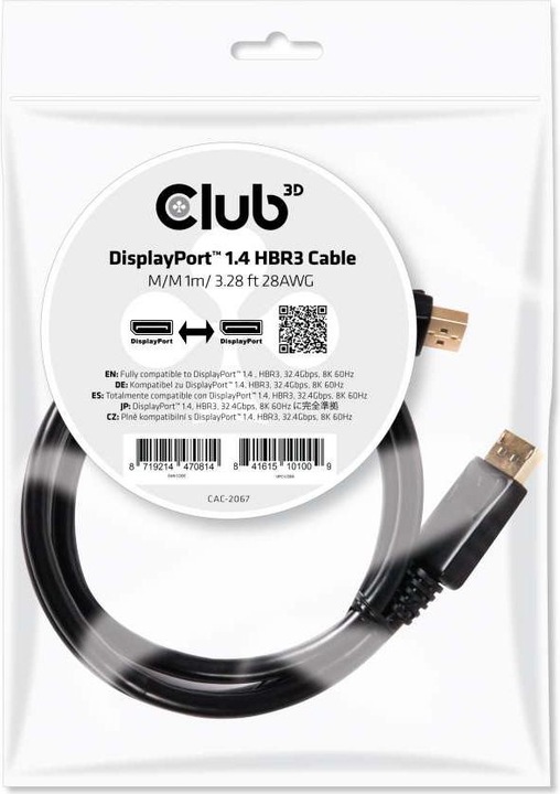 Image du produit Club 3D DisplayPort — DisplayPort (1 m, DisplayPort)