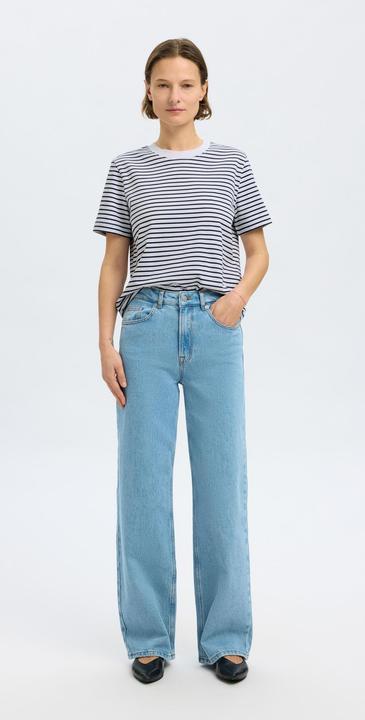 Produktbild Selected Femme Slfessential Ss Striped Boxy Tee Noos (L)