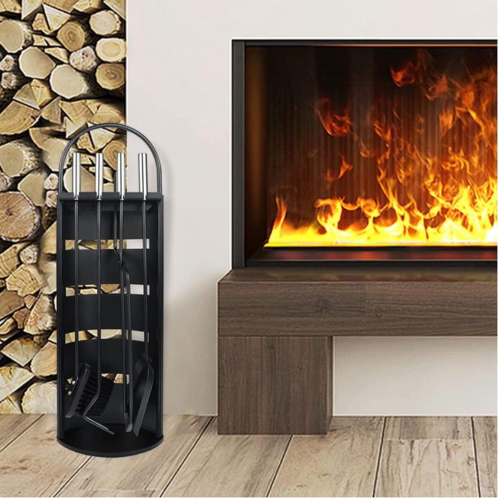 Immagine prodotto Hengmei Set caminetto, 5 pezzi, nero