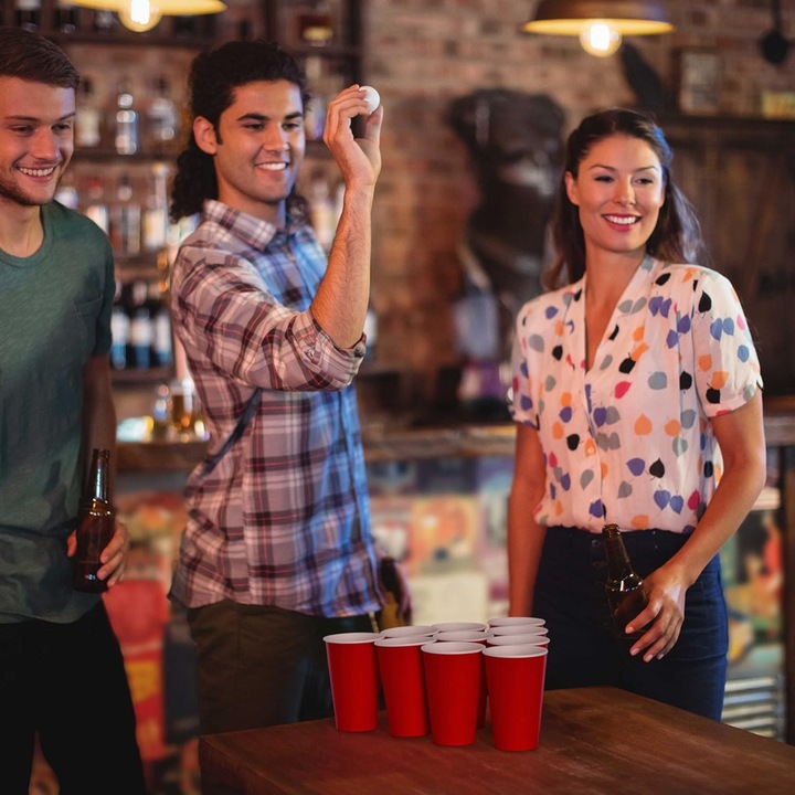 Immagine prodotto The twiddlers Set da beer pong con 100 bicchieri e 15 palline